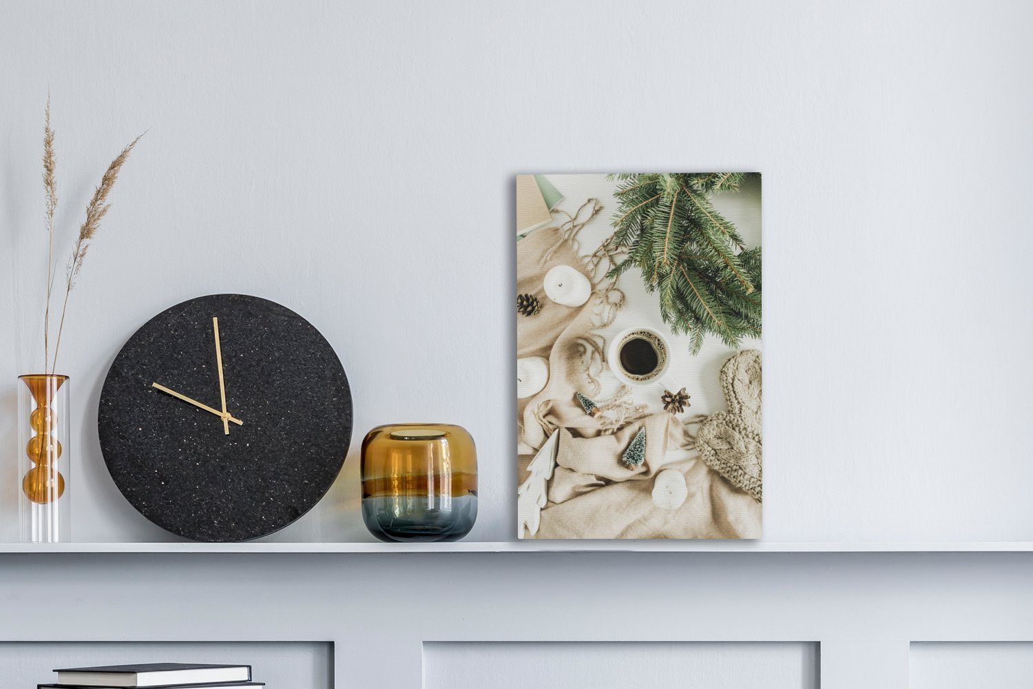 OneMillionCanvasses® Leinwandbild Winter - Kaffee - günstig online kaufen