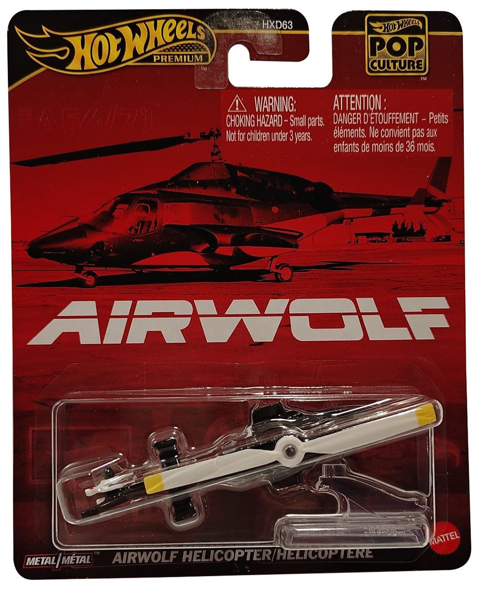 Hot Wheels Spielzeug-Hubschrauber Hot Wheels Premium Pop Culture - Helicopter - Airwolf, Hubschrauber