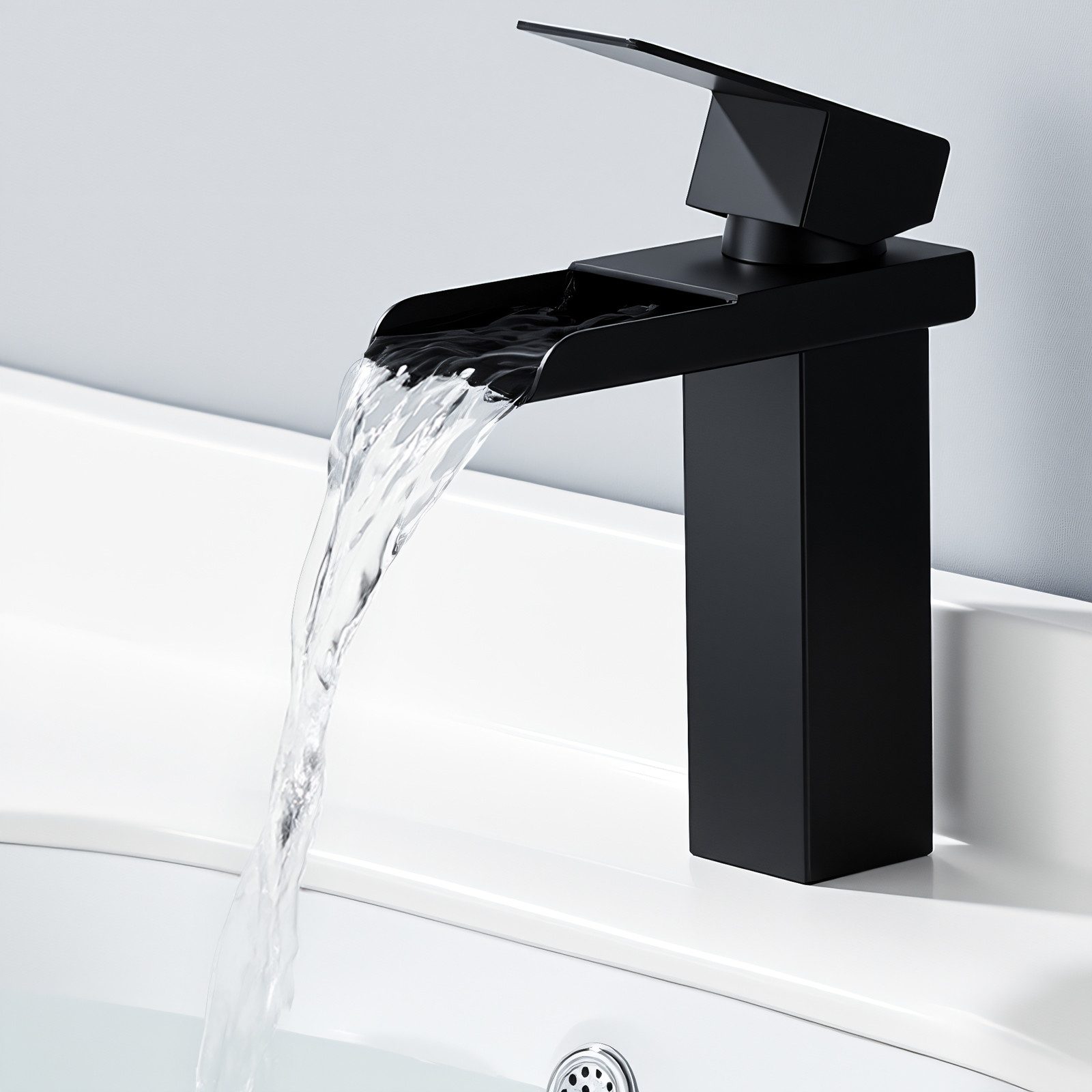 HOMELODY Waschtischarmatur Wasserfall Wasserhahn Badezimmer Waschtischarmat günstig online kaufen