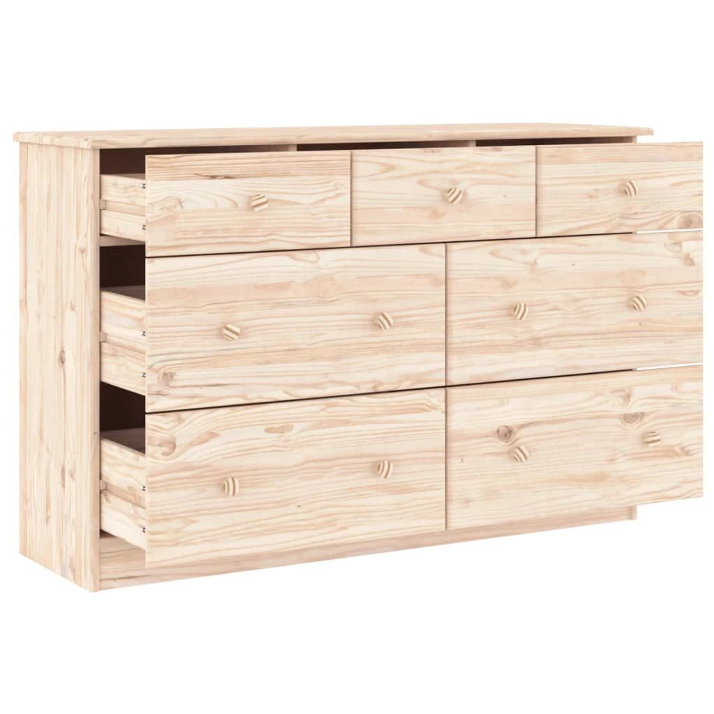 vidaXL Kommode Kommode ALTA 112x35x73 cm Massivholz Kiefer (1 St)