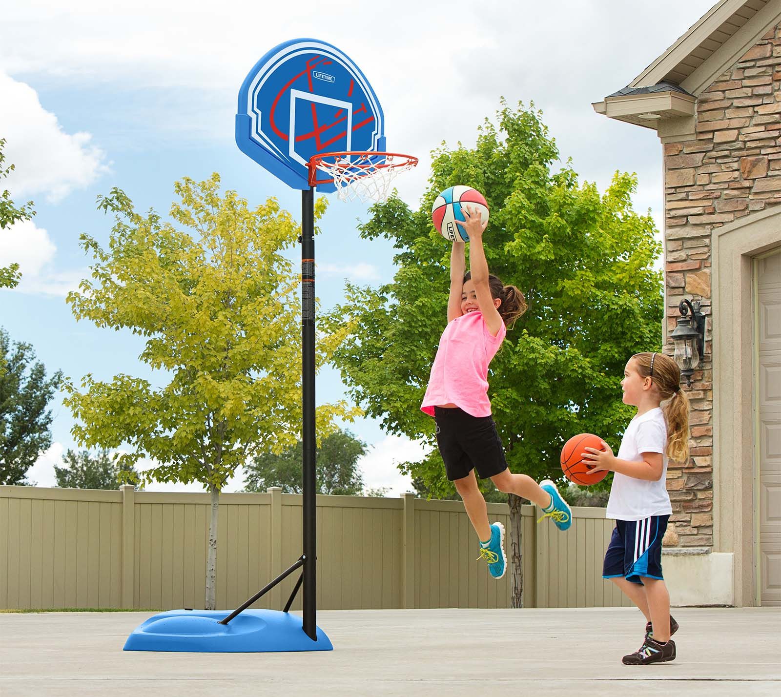 Lifetime Basketballkorb Nebraska (1-St), höhenverstellbar 4-fach (167-228 cm), HDPE-Kunststoff, BxH 81x228 cm