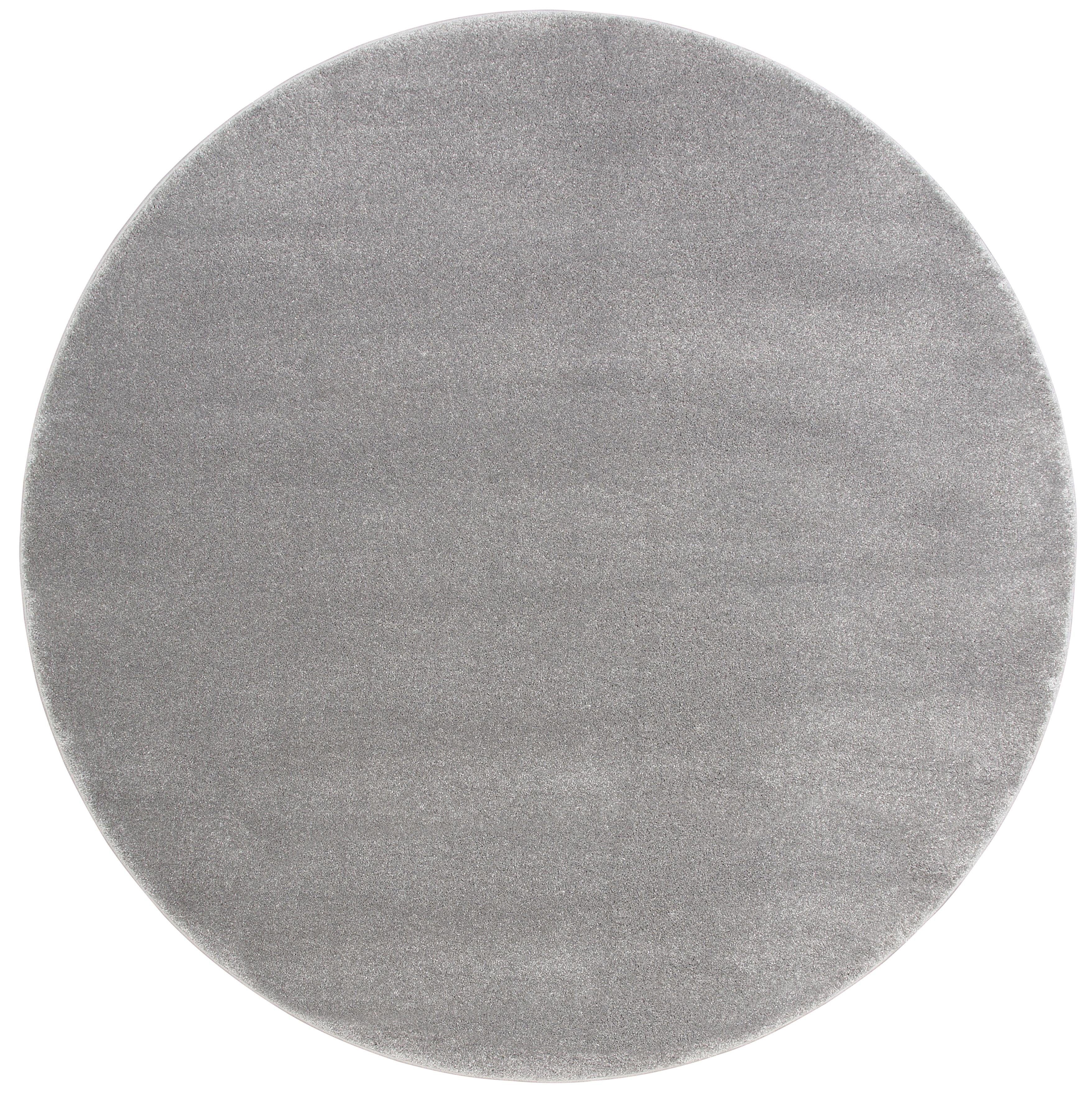 Teppich Thea, andas, rund, Höhe: 20 mm, Pastell-Farben, Teppich, einfarbig,  weich