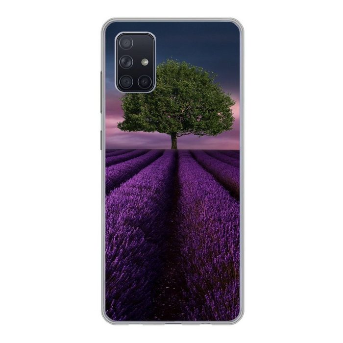 MuchoWow Handyhülle Lavendel - Baum - Lila Phone Case Handyhülle Samsung Galaxy A71 Silikon Schutzhülle