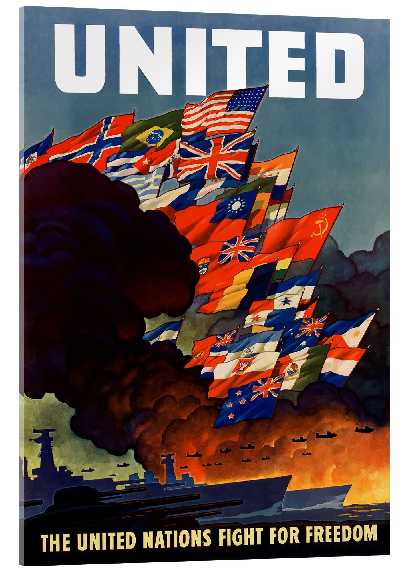 Posterlounge Wandbild Kriegspropagandaplakat im 2ten Weltkrieg, John Parrot, erhältlich als Poster, Leinwandbild, Wandsticker oder Acrylglasbild
