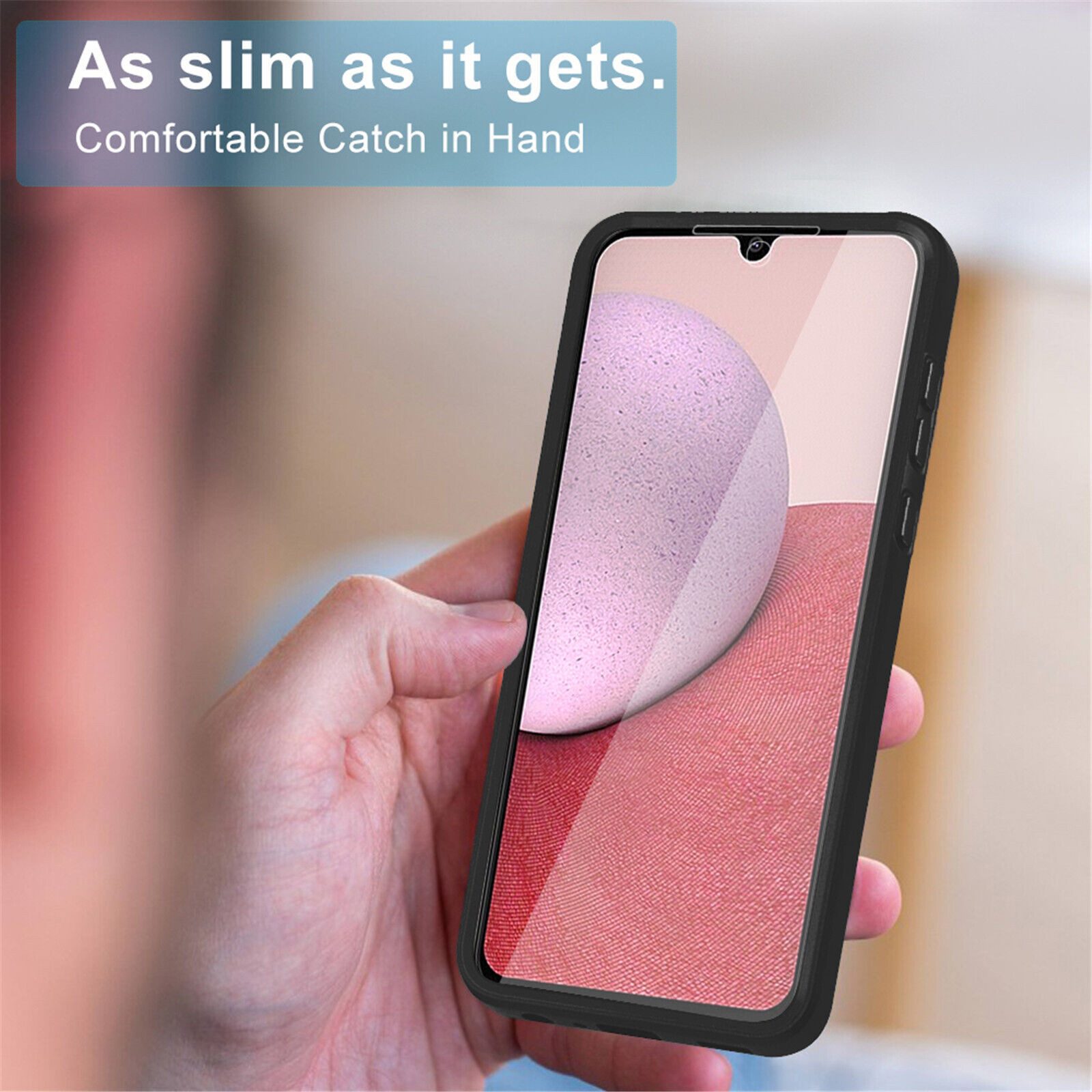 betterfon Handyhülle für Samsung Galaxy A14 TPU Case mit 360° Rundumschutz Displayschutz, 360 Grad Hülle mit Displayschutz und Fingerprint – Bild 5 von 5