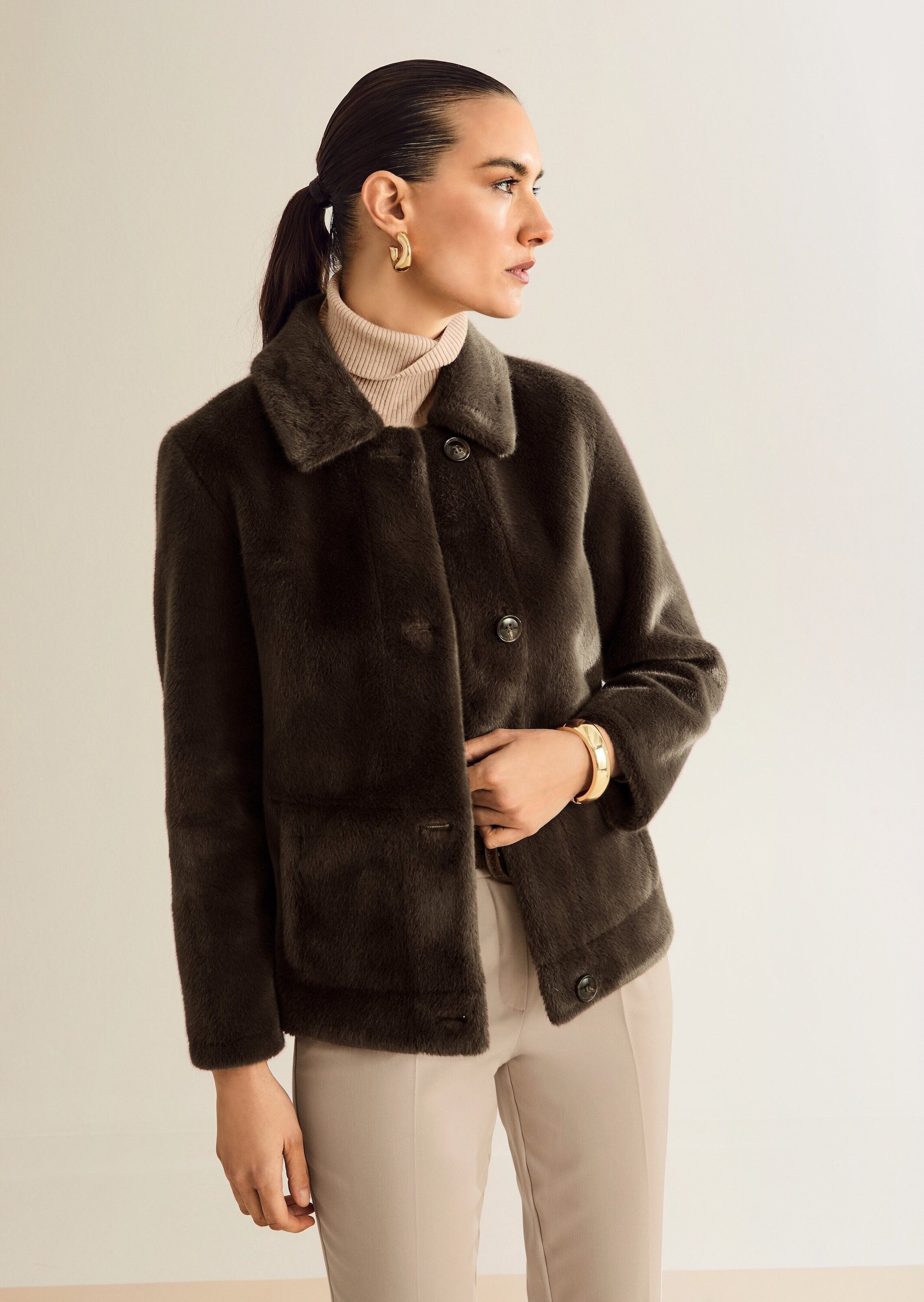 Outdoorjacke Elegante Jacke mit doppeltem Look