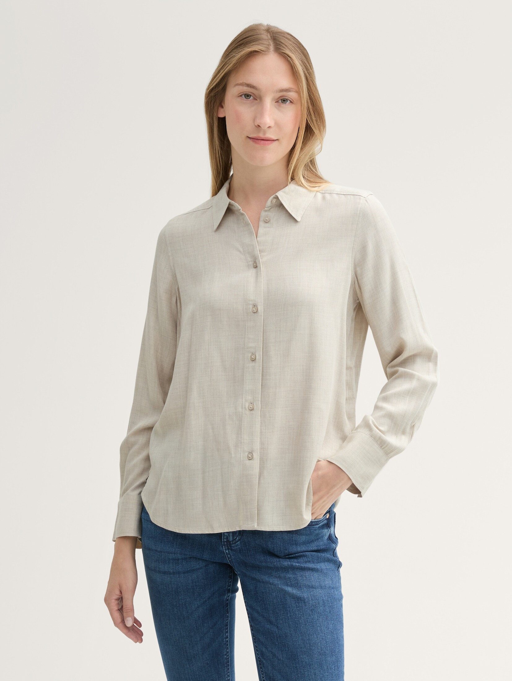 Langarmbluse Bluse aus Viskose