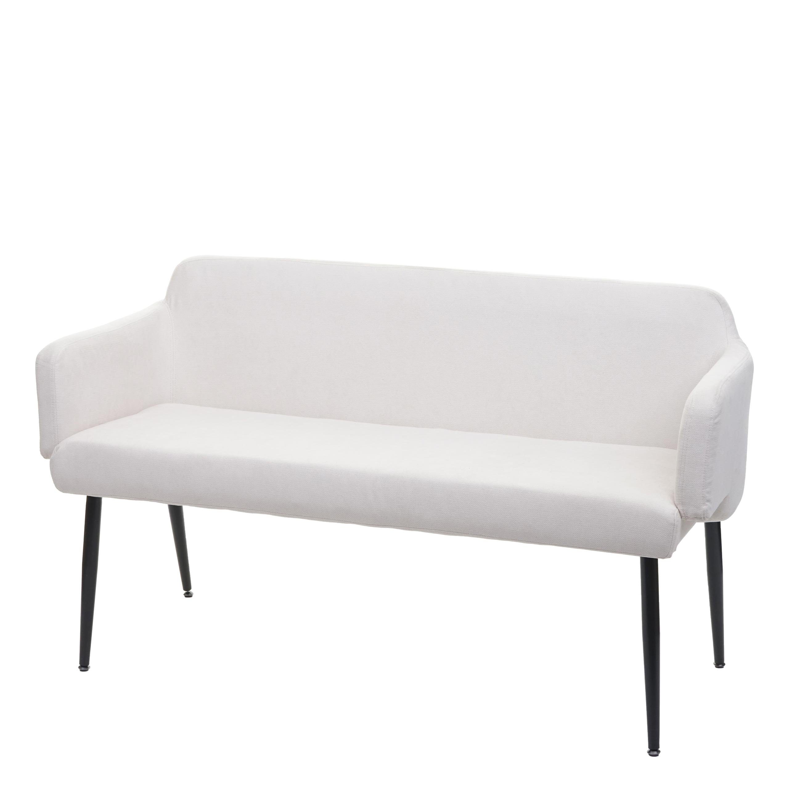 MCW Sitzbank MCW-L13-B, Schraubfüße, Rücken- und Armlehne, Abgerundete Sitz- und Rückenfläche creme-weiß | weiß | Sitzbänke