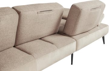 set one by Musterring Ecksofa SO 4300, inklusive Sitztiefenverstellung und Nierenkissen