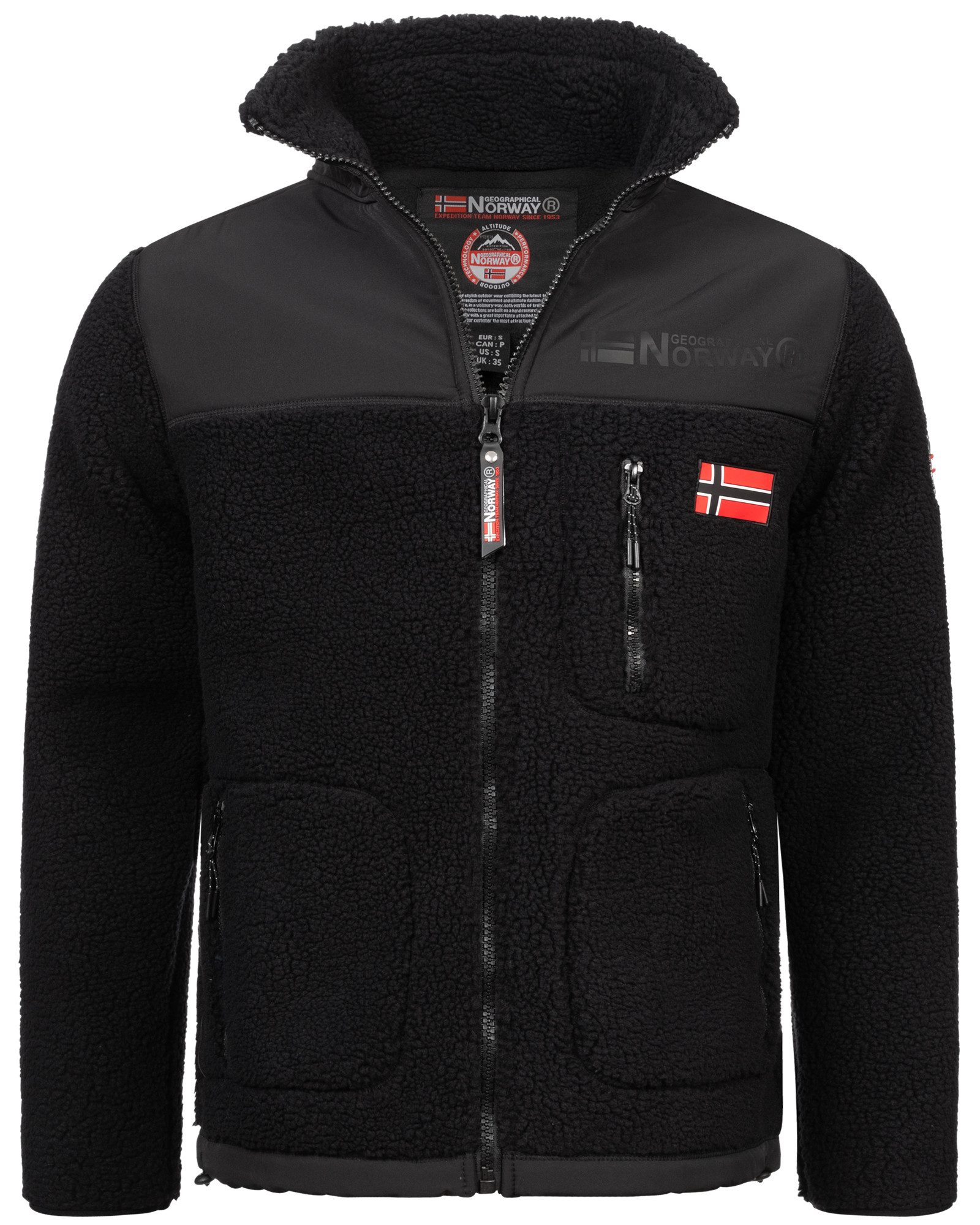 Geographical Norway Fleecejacke Herren Teddy Polar Fleece Winter Jacke Outd günstig online kaufen