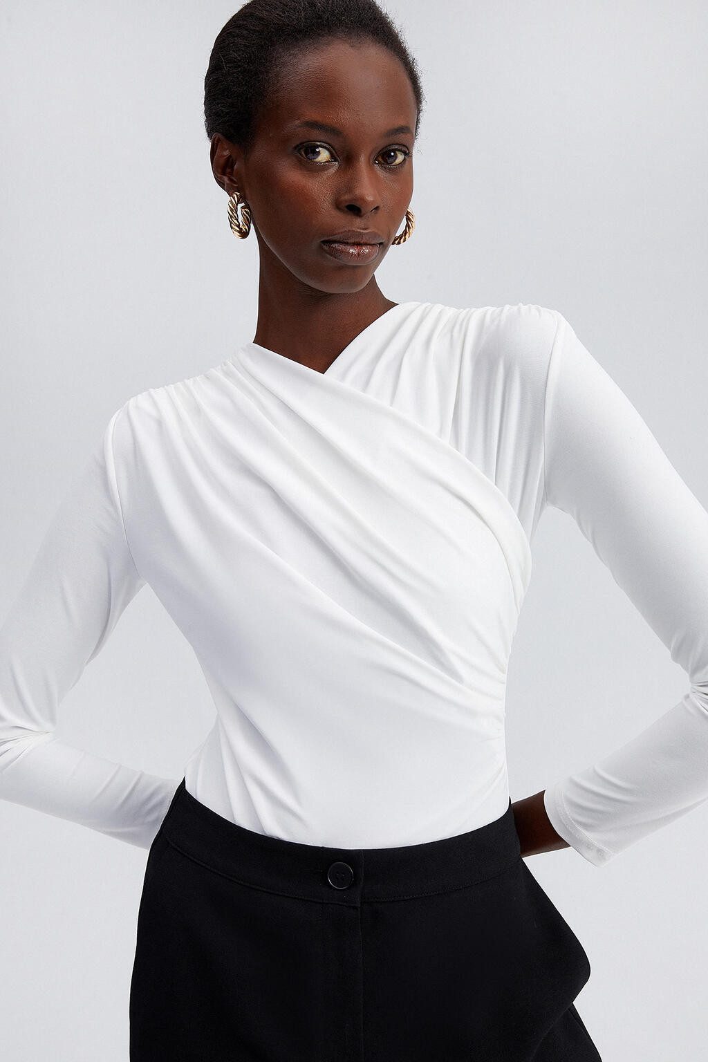 touche prive Langarmbody Drapierter Body für günstig online kaufen
