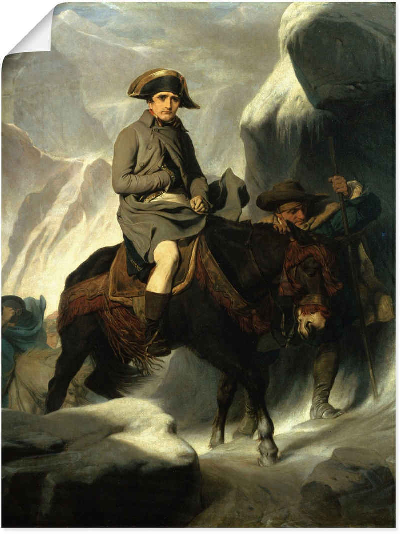 Artland Wandbild Napoleon beim Überqueren der Alpen. 1848, Menschen (1 St), als Leinwandbild, Wandaufkleber oder Poster in versch. Größen