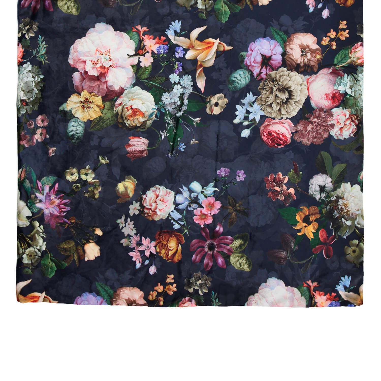 Plaid Wohndecke Fleur Nightblue 135x170 cm, Essenza, Kuscheldecke, Sofadecke, Plaid, Wohnaccessoire