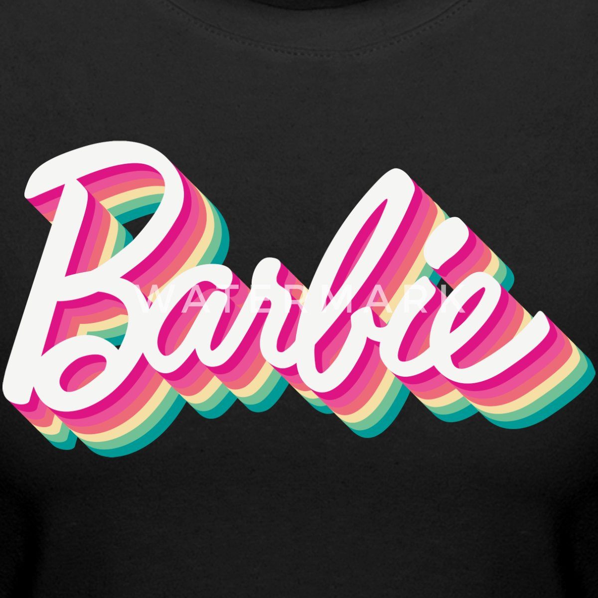 Spreadshirt T-Shirt Barbie Buntes Logo Crop Top (1-tlg)