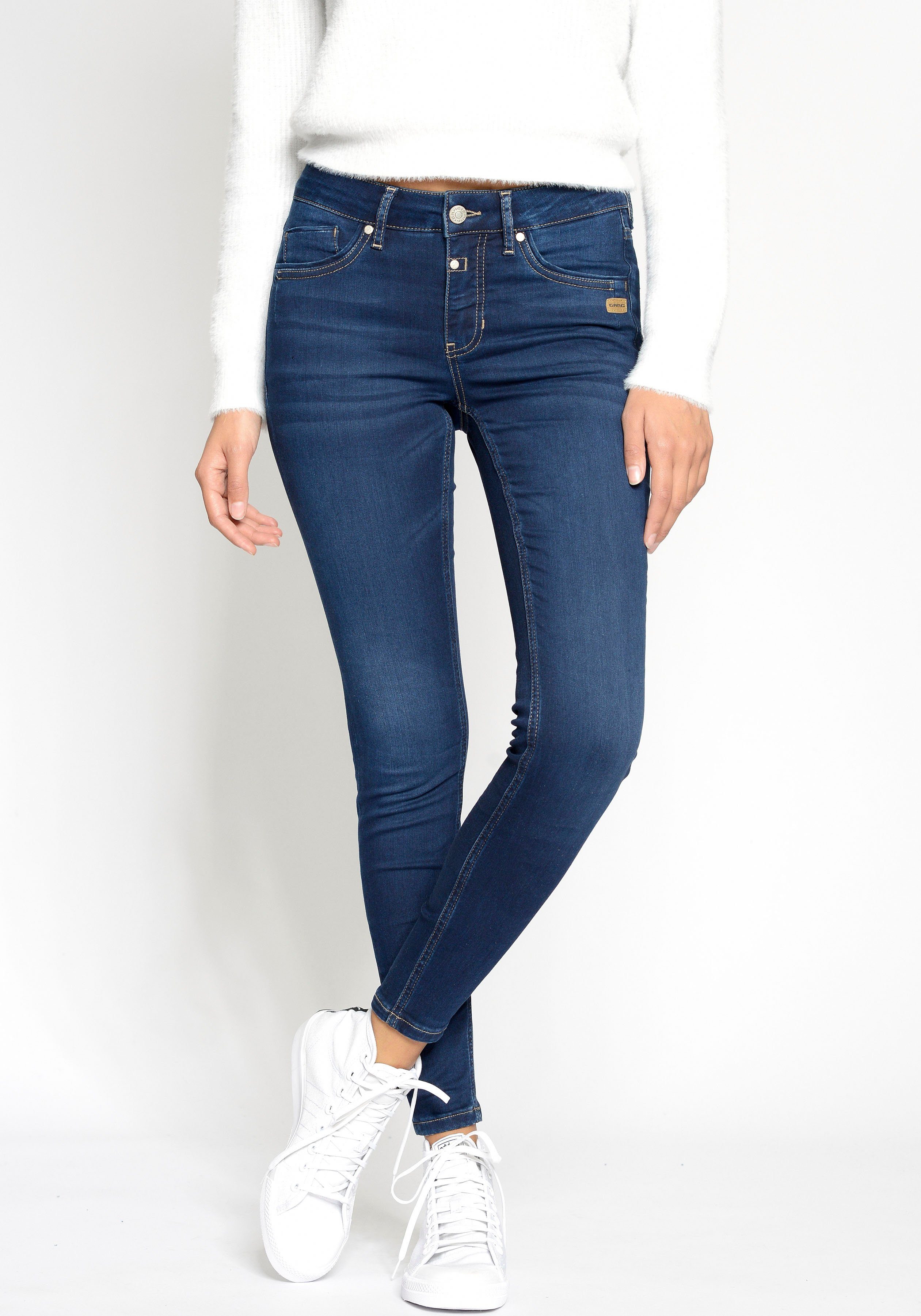 GANG Skinny-fit-Jeans 94LAYLA mit Used-Effekten