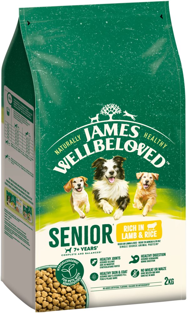 James Wellbeloved JAMES WELLBELOVED™ Hund Senior Lamm & Reis 2kg, Trockenfutter für: Hunde