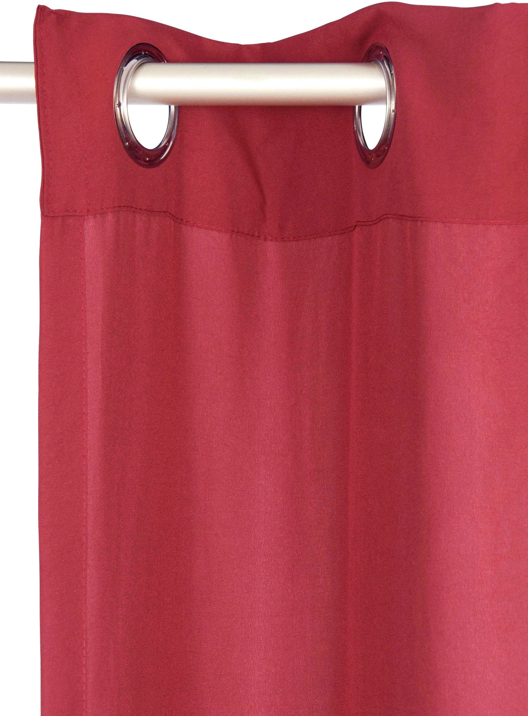OTTO home Vorhang Raja mit Ösen, 2er Pack, blickdicht, Topseller! (2 St), Ösen, blickdicht, Polyester, einfarbig, Einfache Montage, Pflegeleicht, Ösen, 2 er Pac – Bild 5 von 5