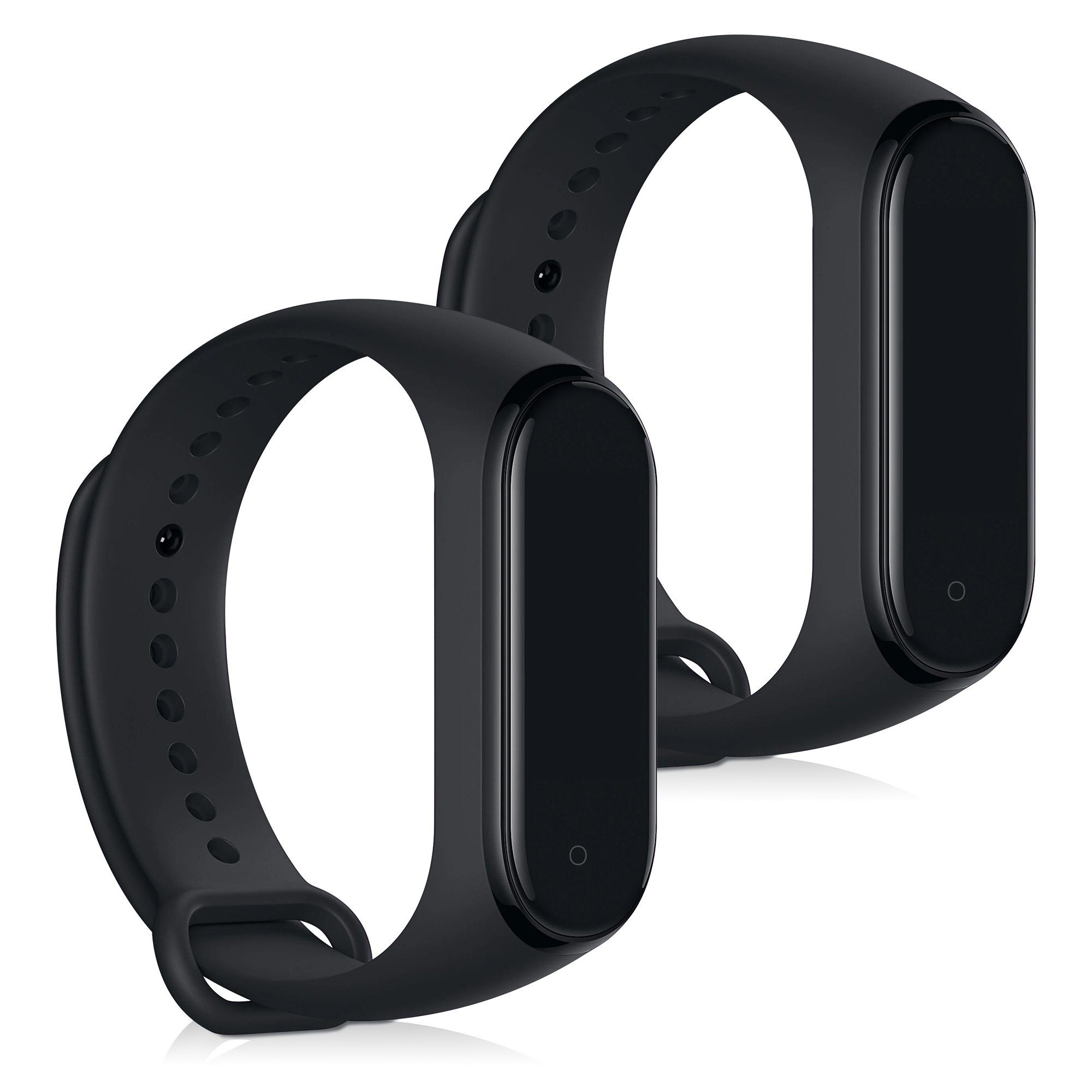 kwmobile 2x Uhrenarmband für Xiaomi Mi Band 4 / Mi Band 3 Armband Smartwatch, 2-tlg., Fitnesstracker Band Set aus TPU Silikon - Ersatzarmband Smartwatch