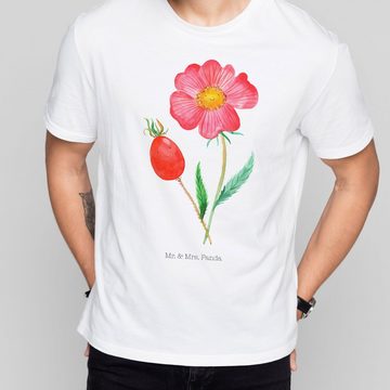 Mr. & Mrs. Panda T-Shirt Hagebutte - Weiß - Geschenk, Schlafshirt, Garten, Blumen, Frauen, Leb (1-tlg)