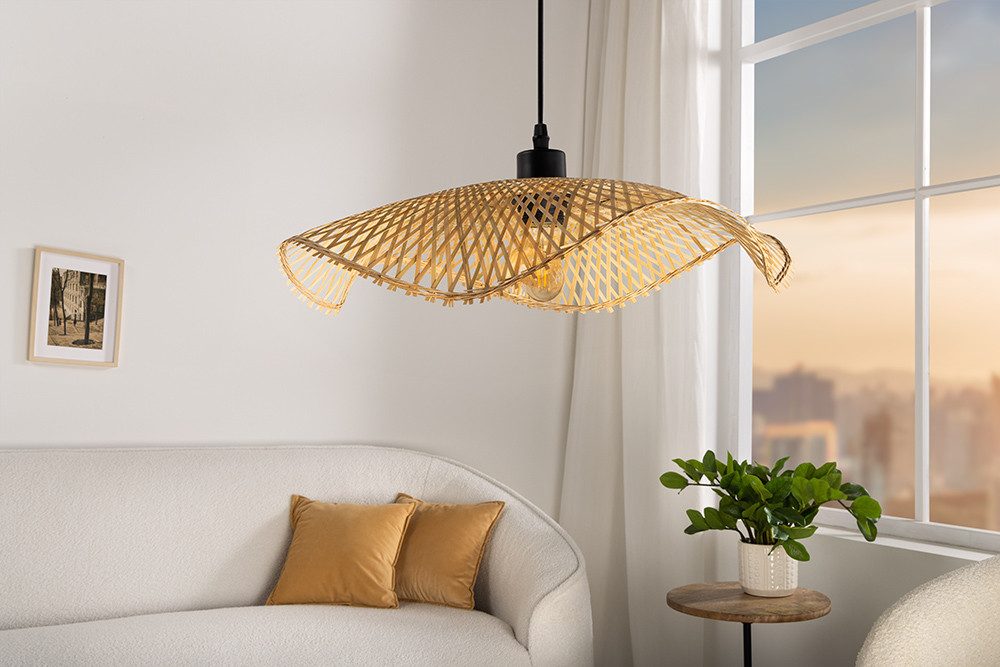 riess-ambiente Hängeleuchte ORGANIC LIVING 50cm natur · Pendellampe mit Sch günstig online kaufen