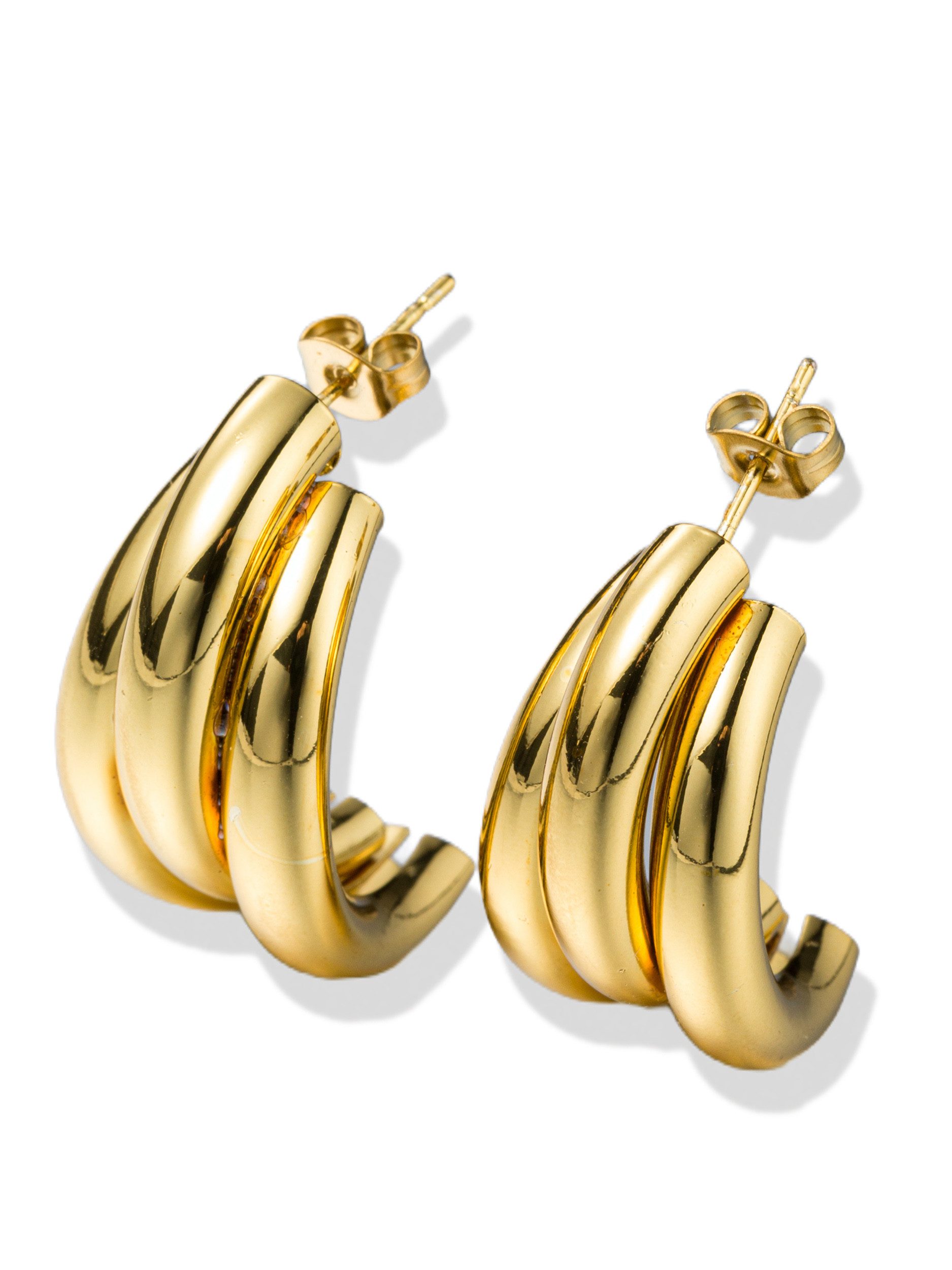 Aniston JEWELRY & WATCHES Paar Creolen Schmuck Geschenk Kupfer Ohrschmuck Ohrringe Welle, Made in Germany. € 17,99