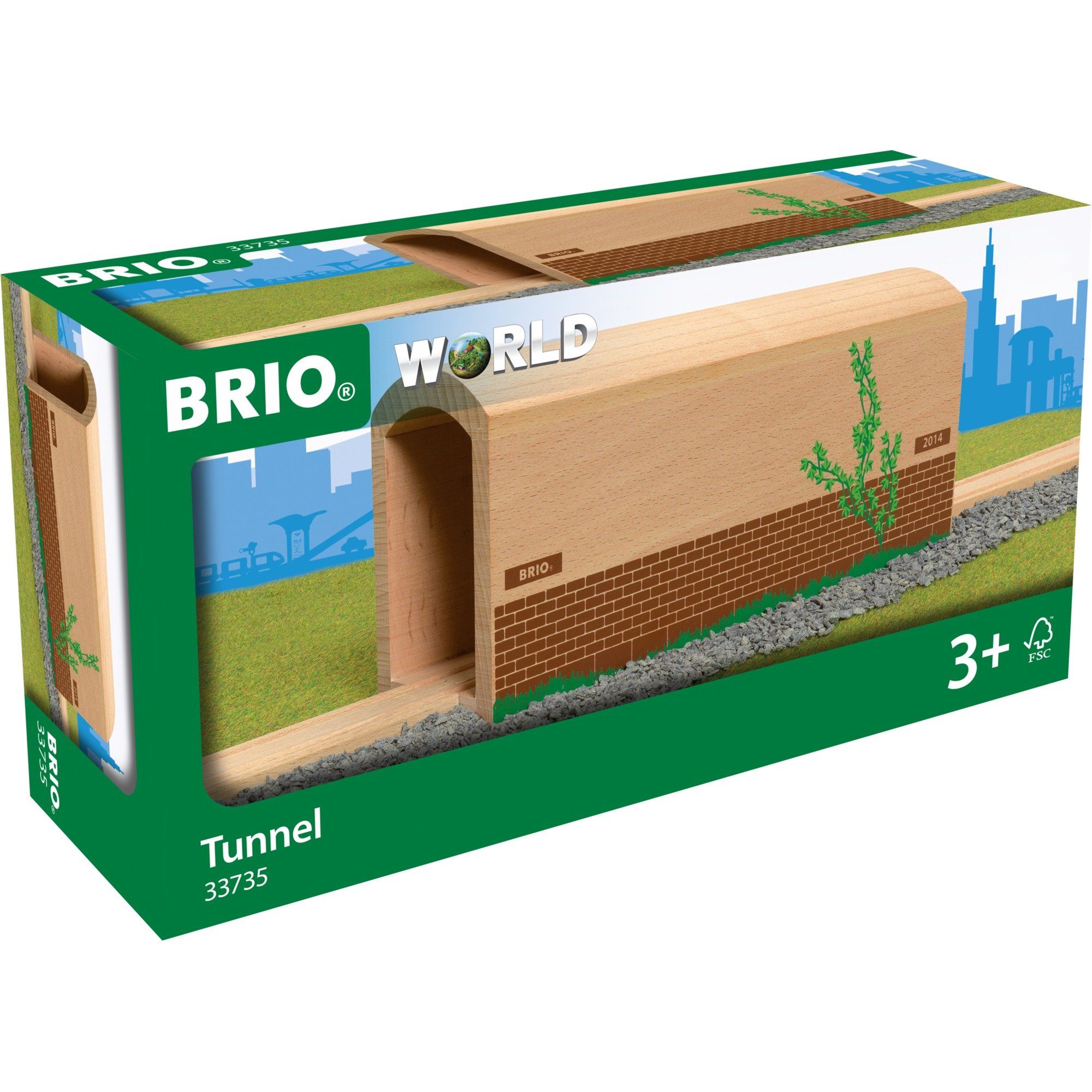 BRIO® Spielzeugeisenbahn-Set BRIO World World Hoher Holz-Tunnel, Bahn
