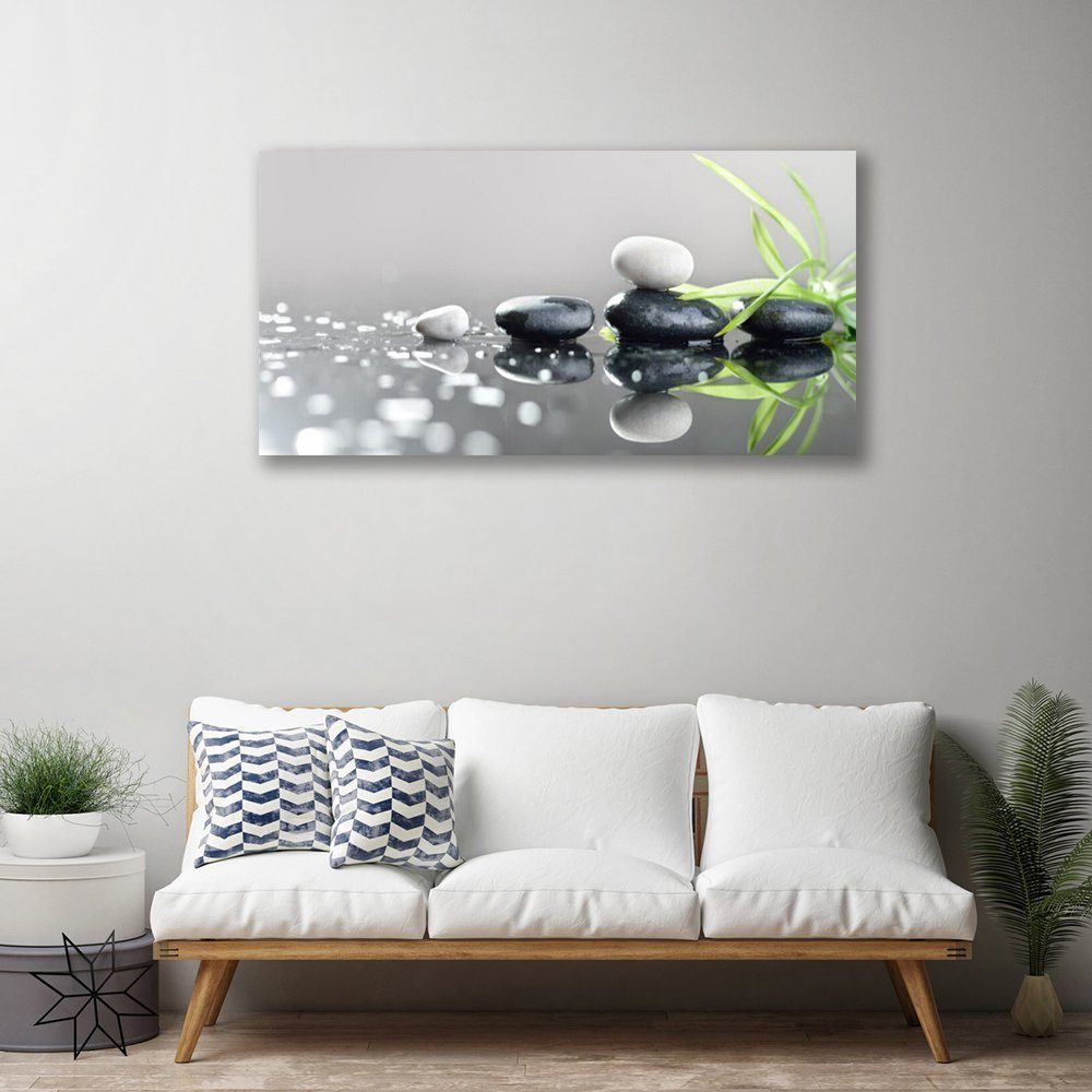 Tulup Leinwandbild XXL Wandbilder Leinwandbilder Bilder Canvas Bild 100 cm x 50 cm, Zen Spa Tonisiert das Gras, Leinwandbild – Bild 3 von 5