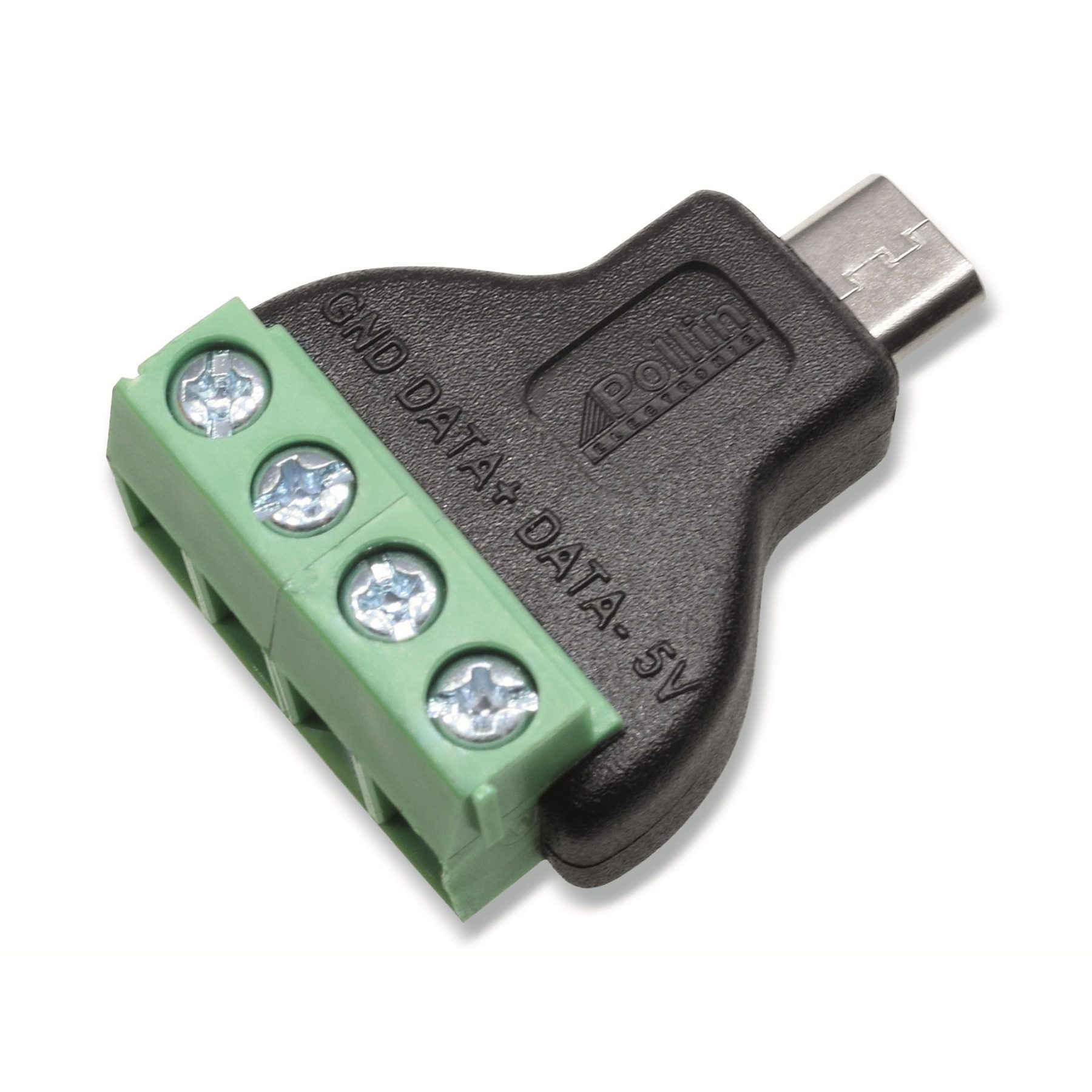 Pollin USB-Konfektionsstecker Steckverbinder, Micro-USB, Schraubanschl, Stecker