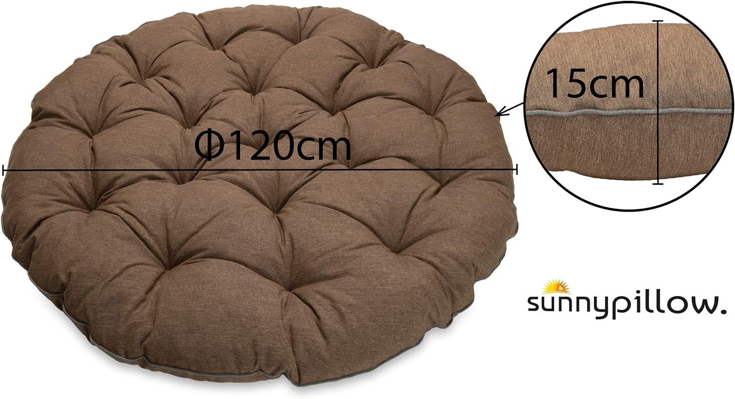 sunnypillow Sesselauflage Polster für Papasansessel, rund günstig online kaufen