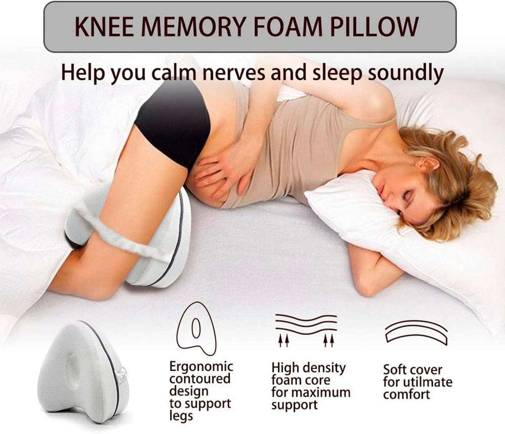 LuxusKollektion Lagerungskissen Orthopädisches Kniekissen Memory Foam günstig online kaufen