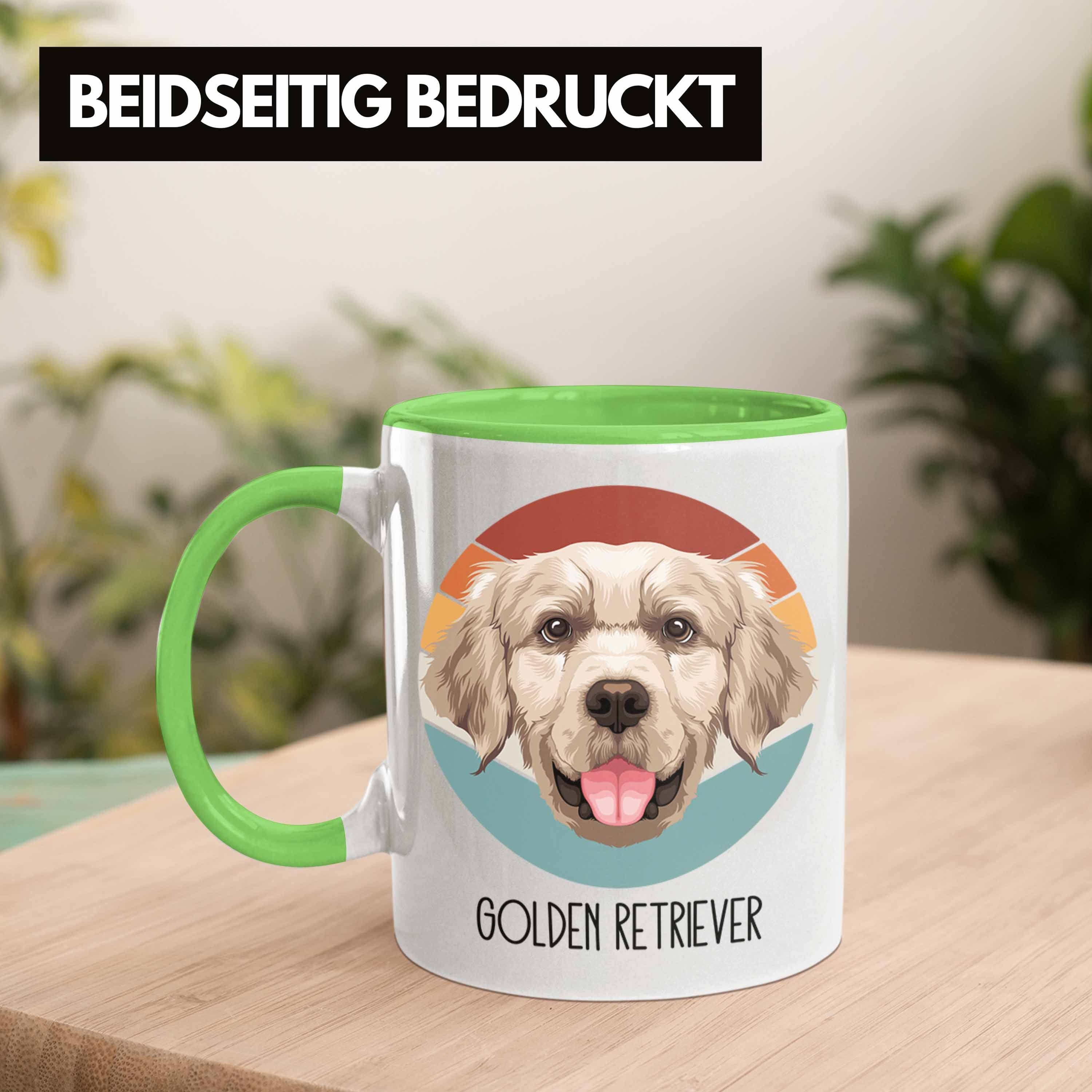 Trendation Tasse Golden Retriever Besitzer Spruch Geschenk Tasse Grün Lustiger Geschenkidee