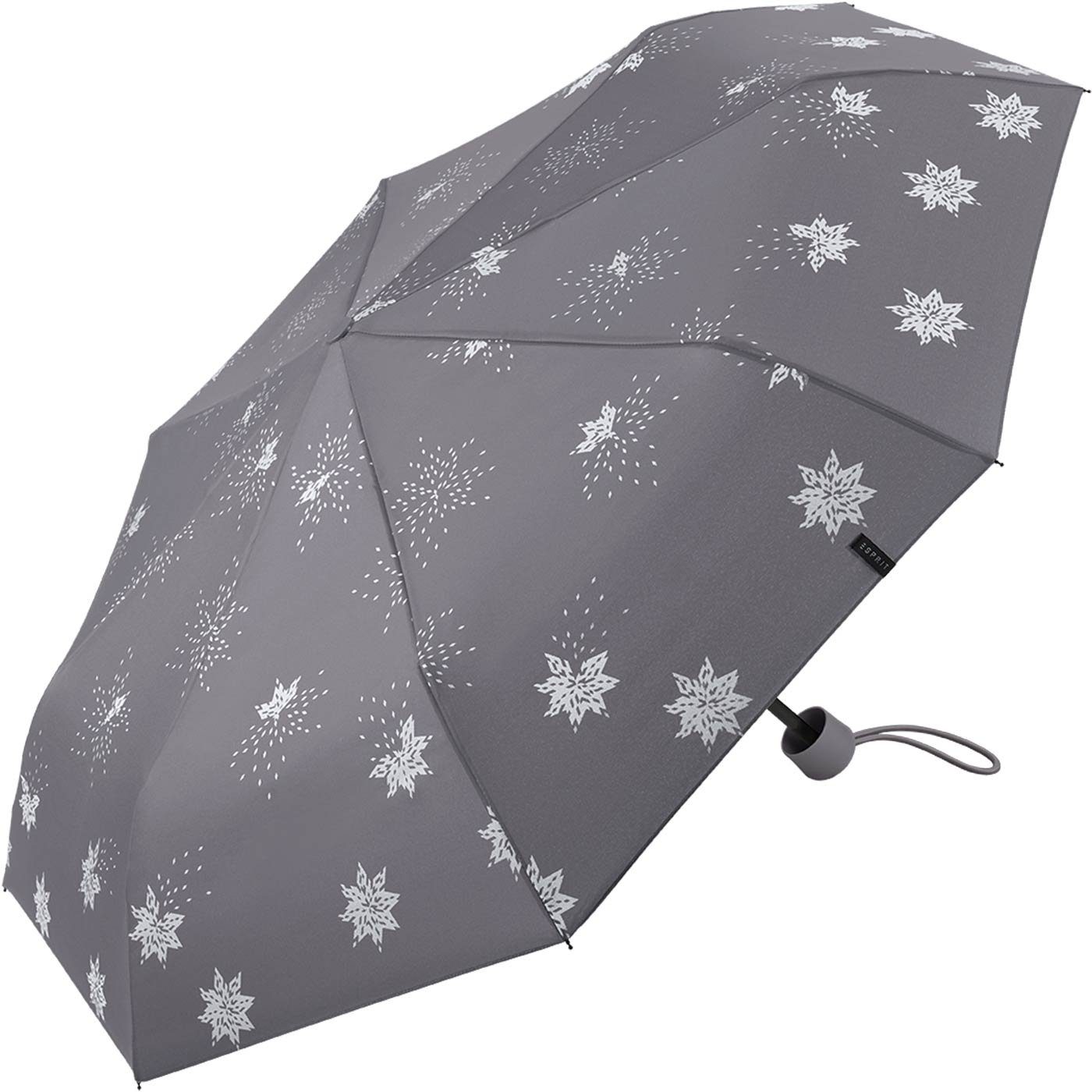 Esprit Langregenschirm schöner, kleiner Schirm Bits für silber-metallic Damen, Stars - and