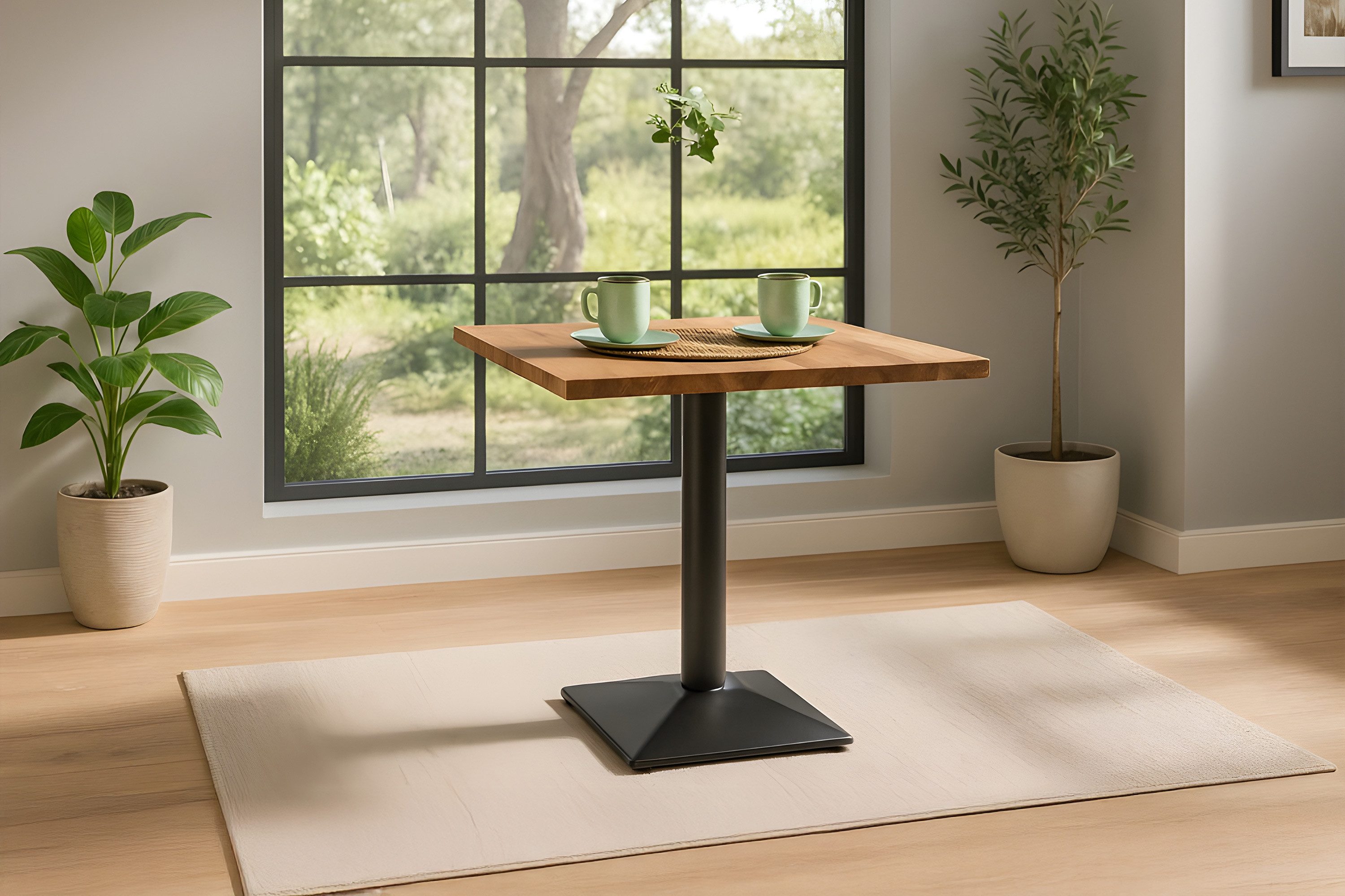 SAM® Bistrotisch Rosonera, massives Akazienholz, gerade Kante, Standfuß Met günstig online kaufen