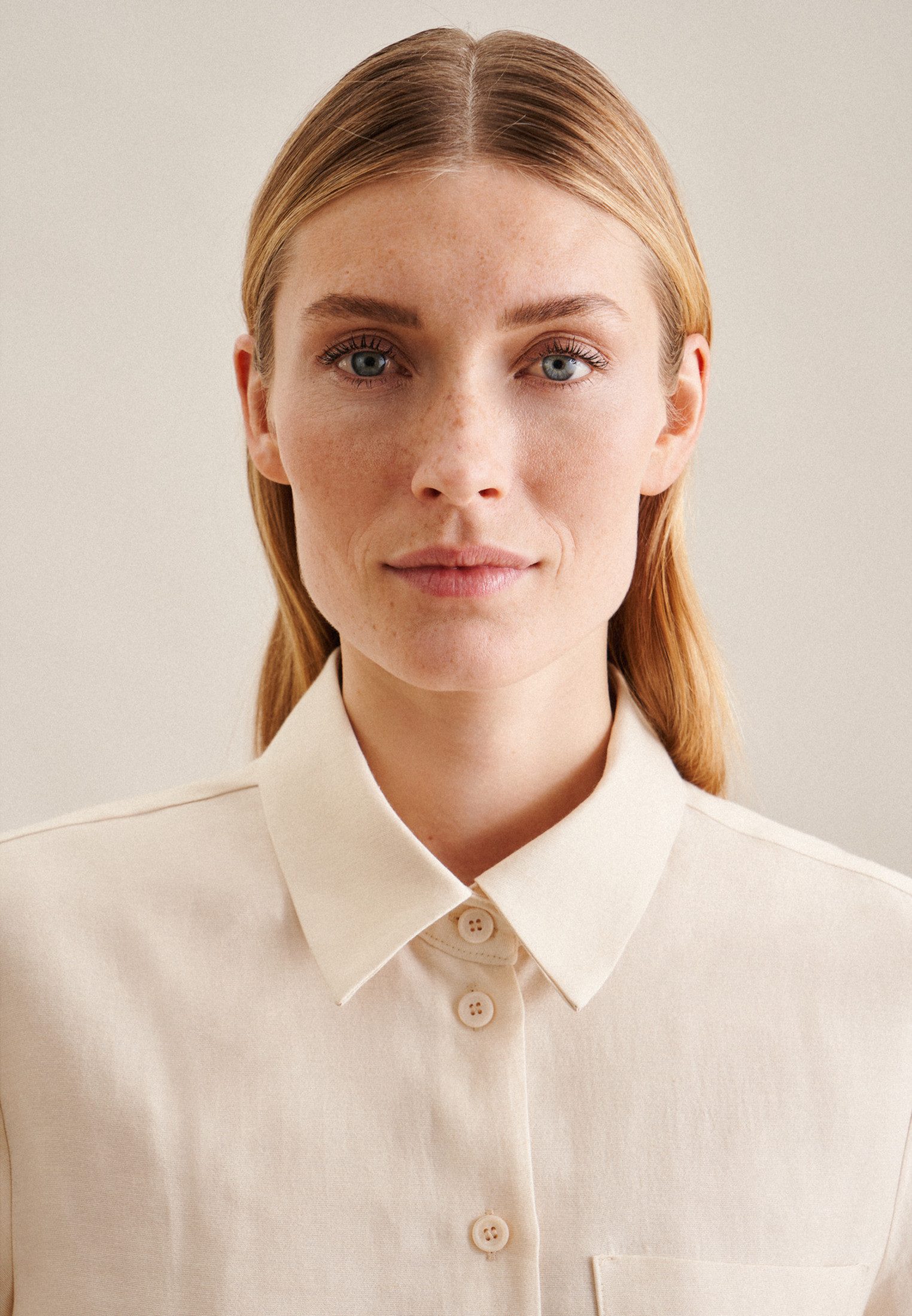 seidensticker Hemdbluse Schwarze Rose Langarm Kragen Uni