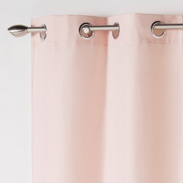 Vorhang, Douceur d'intérieur, (1 St), Rosa Mikrofaser 140x260cm Gardine Schal Ösen Vorhänge transparent