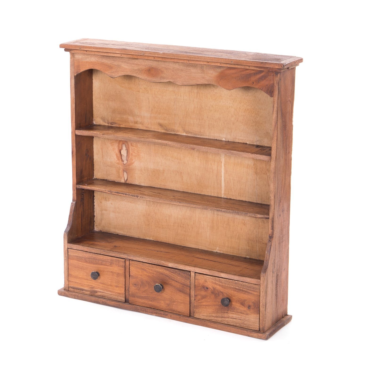 DESIGN DELIGHTS Wandregal WANDREGAL "NELIA", Altholz massiv Holz, 62 cm, Kü günstig online kaufen