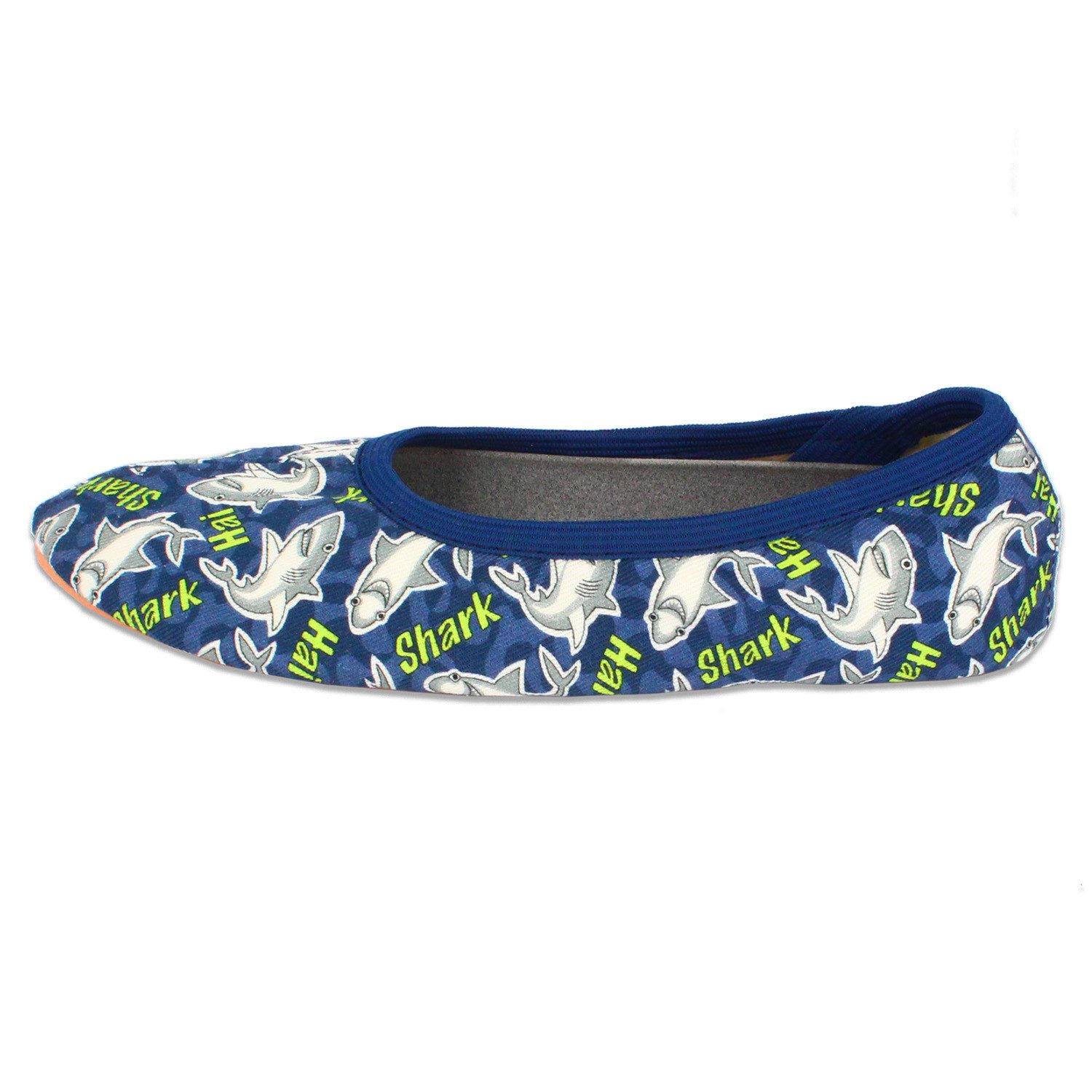 Beck Schläppchen Shark Gymnastikschuh (Handarbeit in Deutschland) mit rutschfester Gummi-Laufsohle – Bild 5 von 5