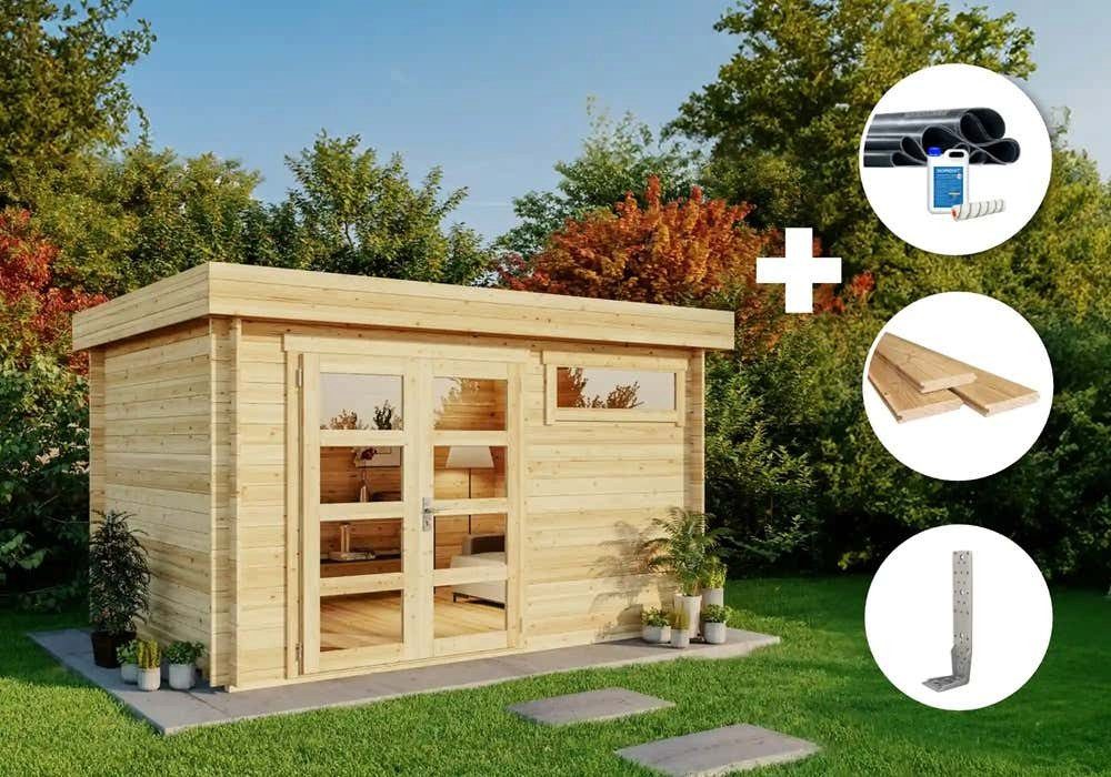 Alpholz Gartenhaus Holz Set - Leandro-28, günstig online kaufen