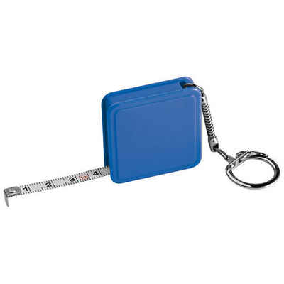 Livepac Office Schlüsselanhänger Stahlbandmaß 1m / mit Schlüsselanhänger / Farbe: blau
