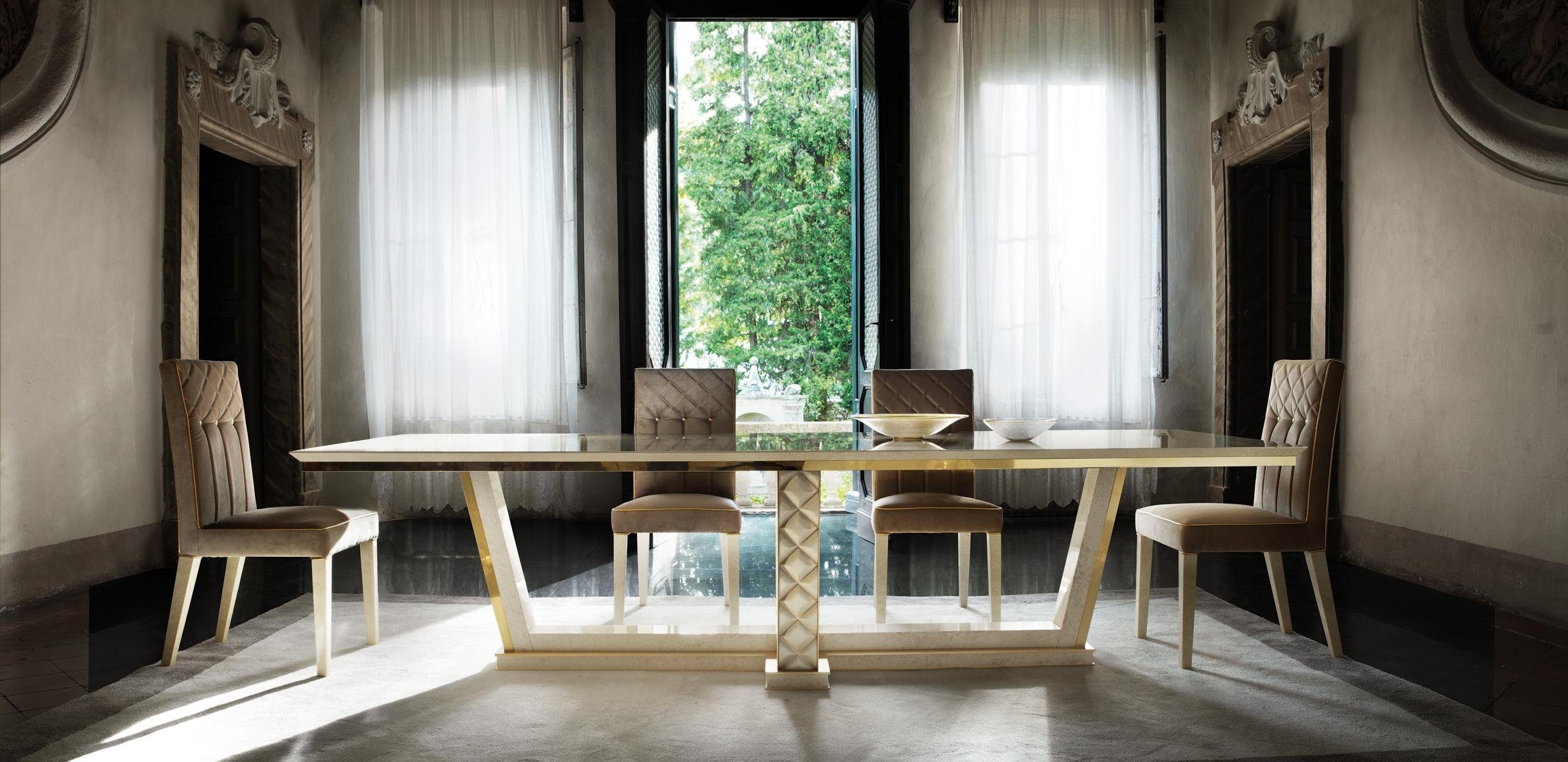 JVmoebel Essgruppe, arredoclassic™ Esstisch 6 Stühle Esszimmer Tisch Rokoko Barock Jugendstil royal luxus Möbel Neu