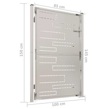 vidaXL Gartentor Gartentor 100x150 cm Edelstahl