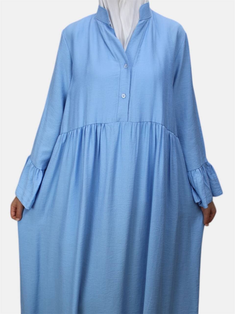 Aymasal Sommerkleid Abaya langarm Damen Hemdkleid günstig online kaufen