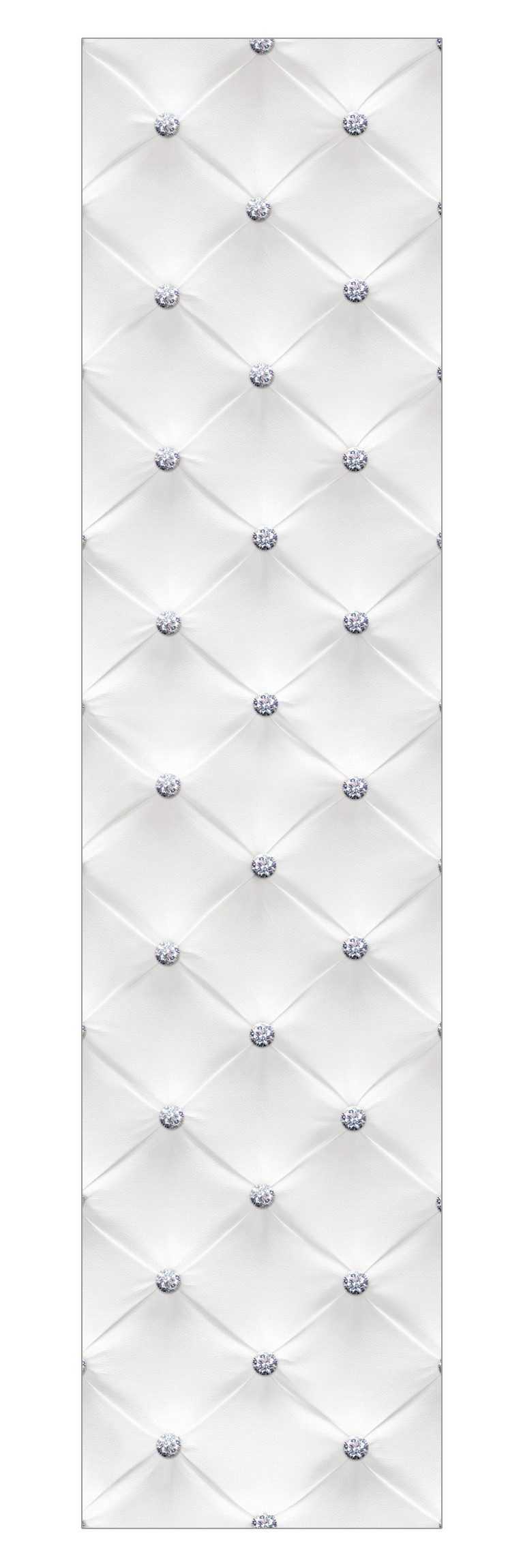 Bilderdepot24 Schiebegardine modern Flächenvorhang blickdicht Diamant Weiß Luxus (1 St), halbtransparent, Wohnzimmer große Flächengardine lichtdurchlässig für Klemm-System