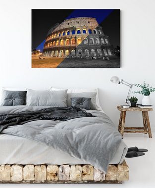 Pixxprint Leinwandbild Colosseum in Rom Italien, Colosseum in Rom Italien (1 St), Leinwandbild fertig bespannt, inkl. Zackenaufhänger