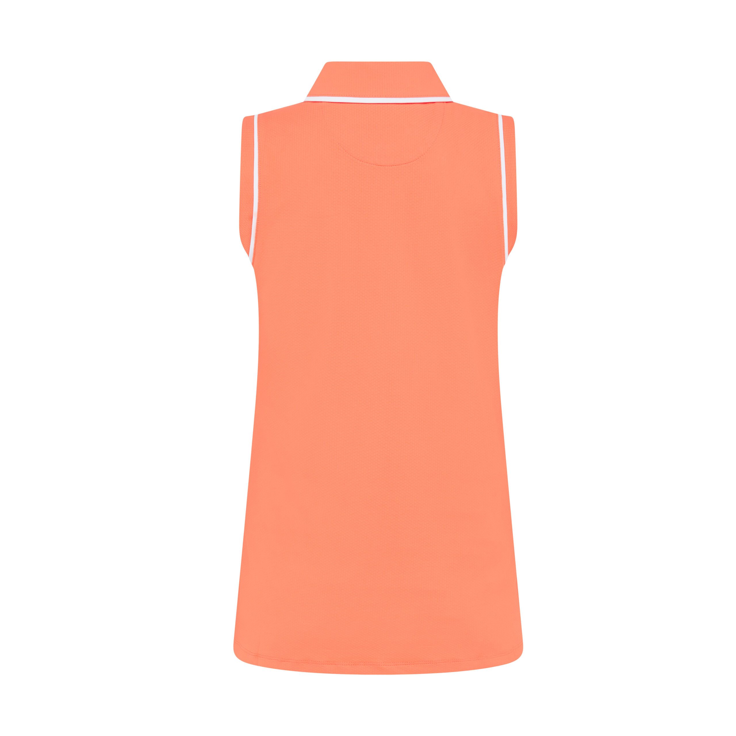 Original Penguin Poloshirt Original Penguin Golf Polo Veronica Sleeveless Coral Quartz Damen