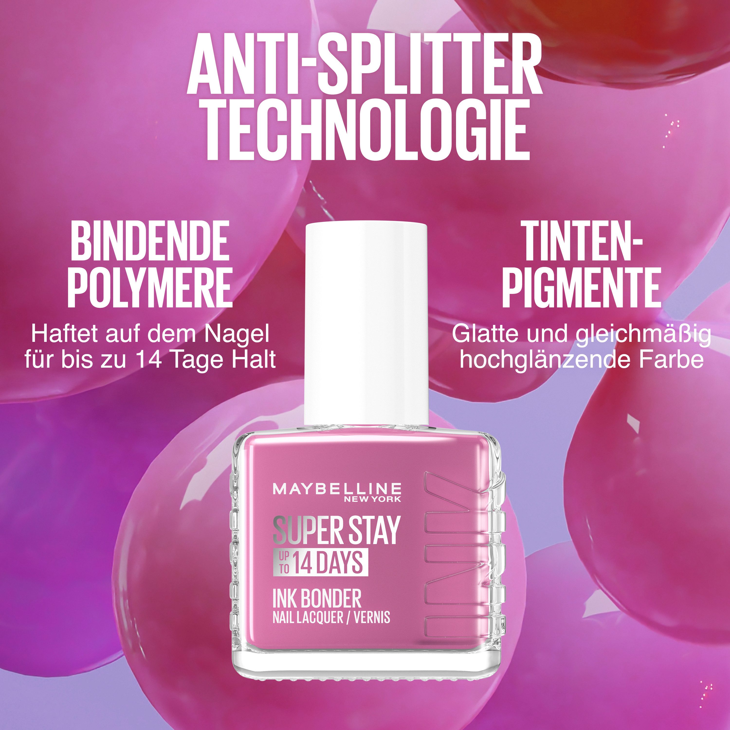 MAYBELLINE NEW YORK Nagellack SUPER STAY INK BONDER, glänzend – Bild 5 von 5