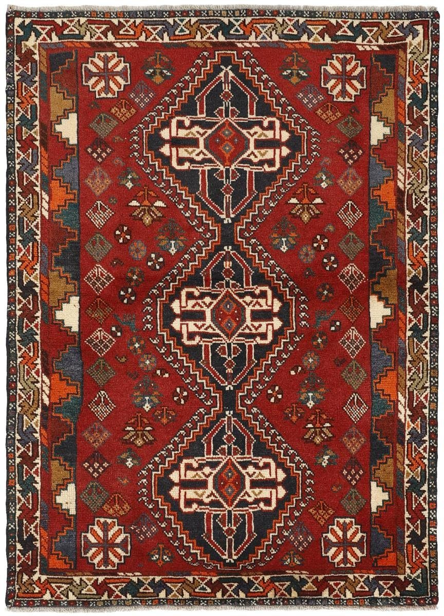 rechteckig, Höhe: Shiraz Handgeknüpfter Orientteppich 109x150 Nain / 10 Perserteppich, mm Orientteppich Trading,