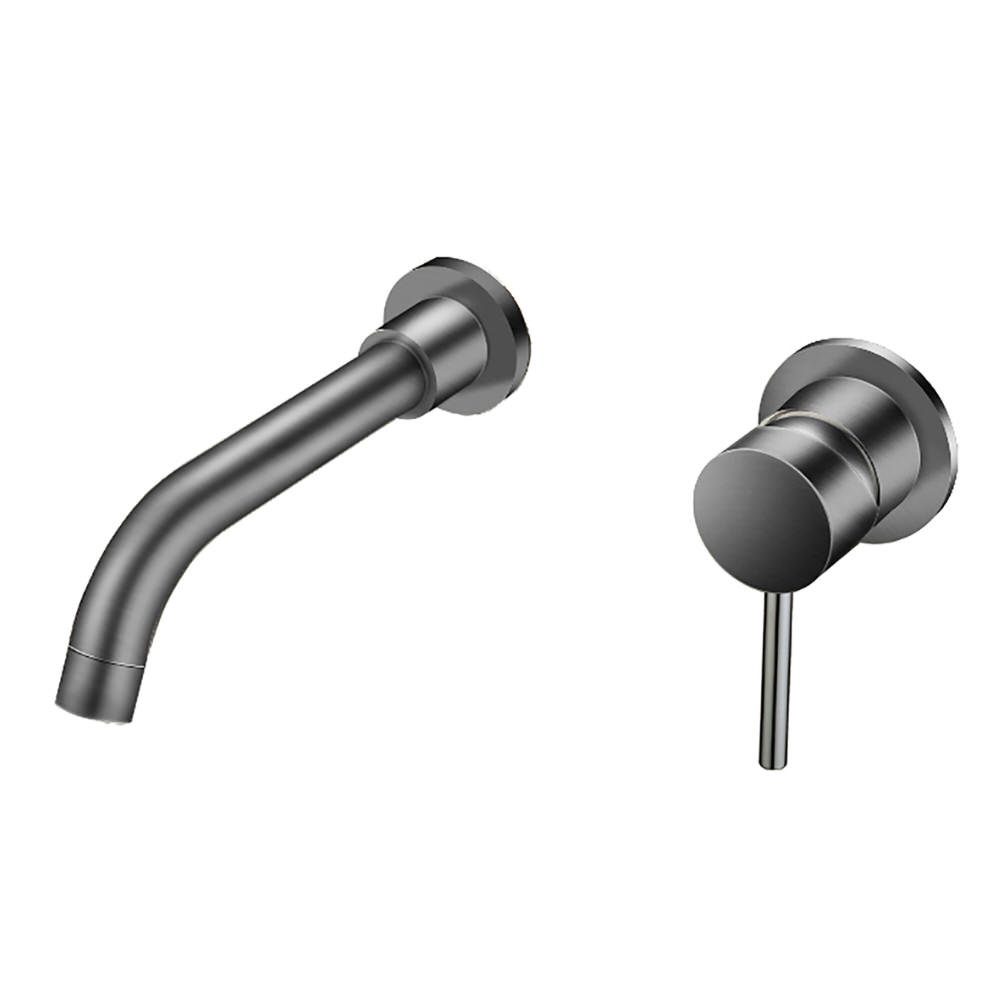 Aloni Waschtischarmatur CR7120-6GG (einzel, 1-St., Einzel) Aloni 2-Loch-Waschtischbatterie mit Unterputz-Einbaukörper Grau