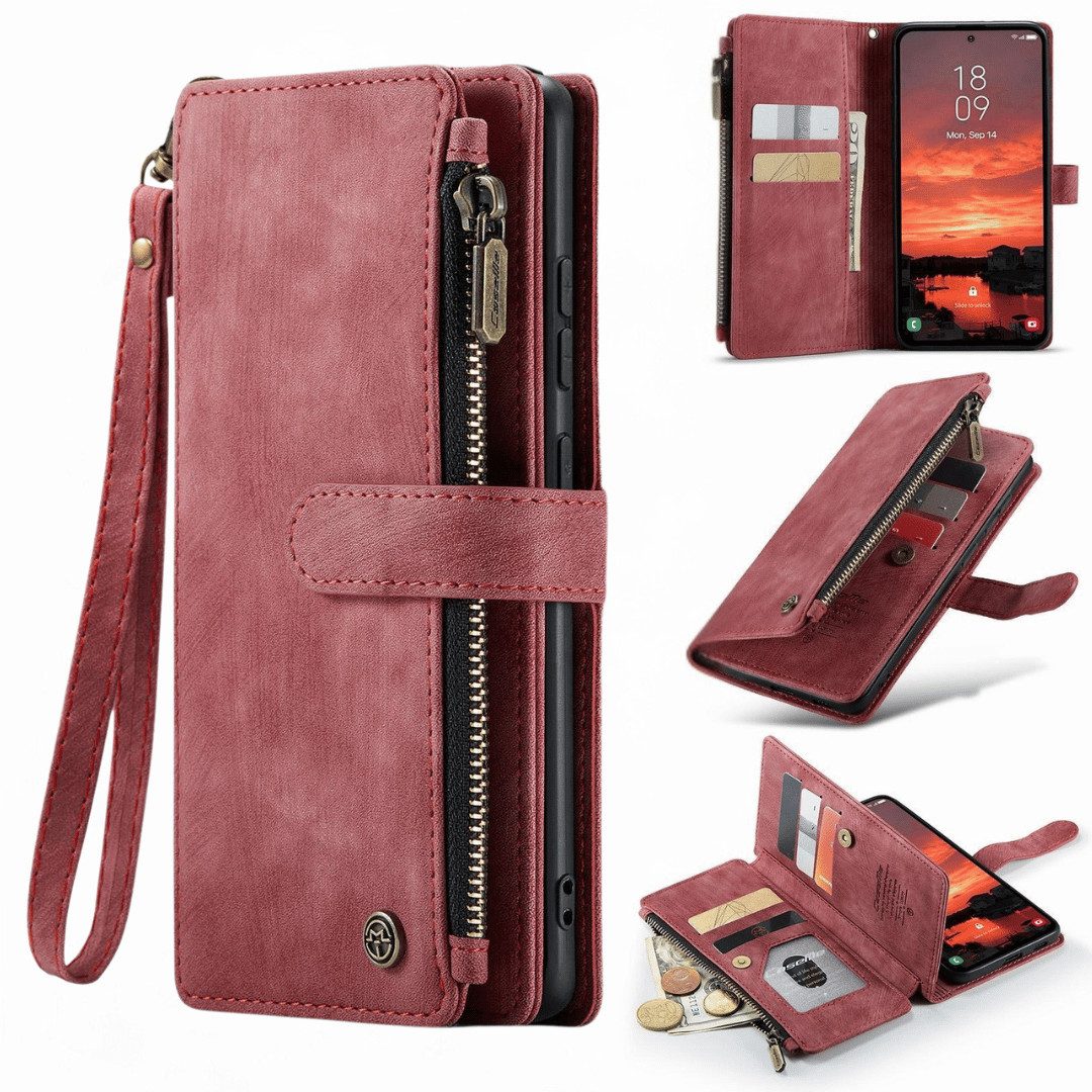 SmartUP Smartphone-Hülle für Xiaomi Redmi Note 14 Pro 5G Klapphülle Fliphülle Tasche Smart Case 6,67 Zoll, Integrierte Standfunktion, integrierte Geldbörse