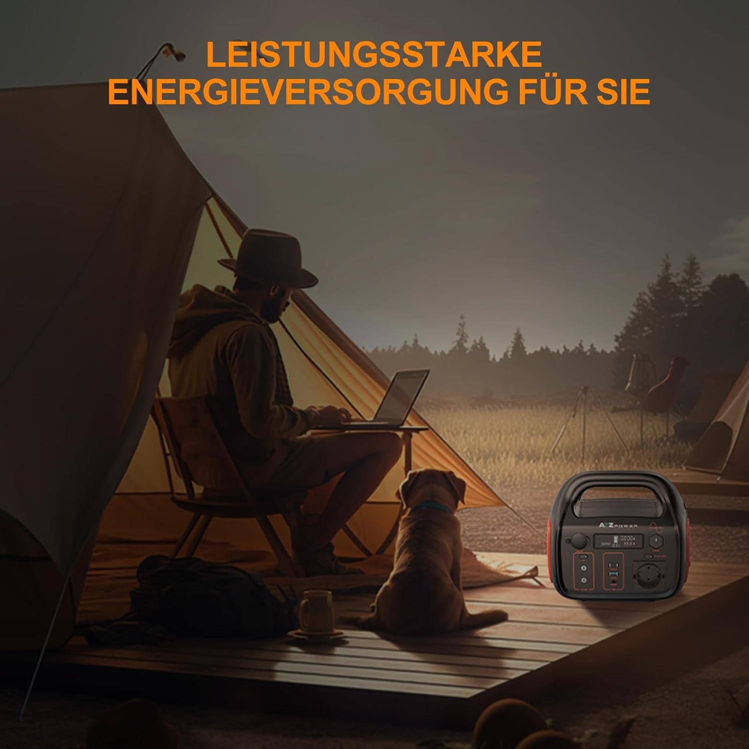 ATZ Power PYS-PEP-E00300 Power Station 296Wh, 300W Output, USB-C & Solar Charging PS-296Wh (12V - 28V), Portable Power Station 296Wh Battery, USB-C, Solar Charging, LED Light 3.6 kg